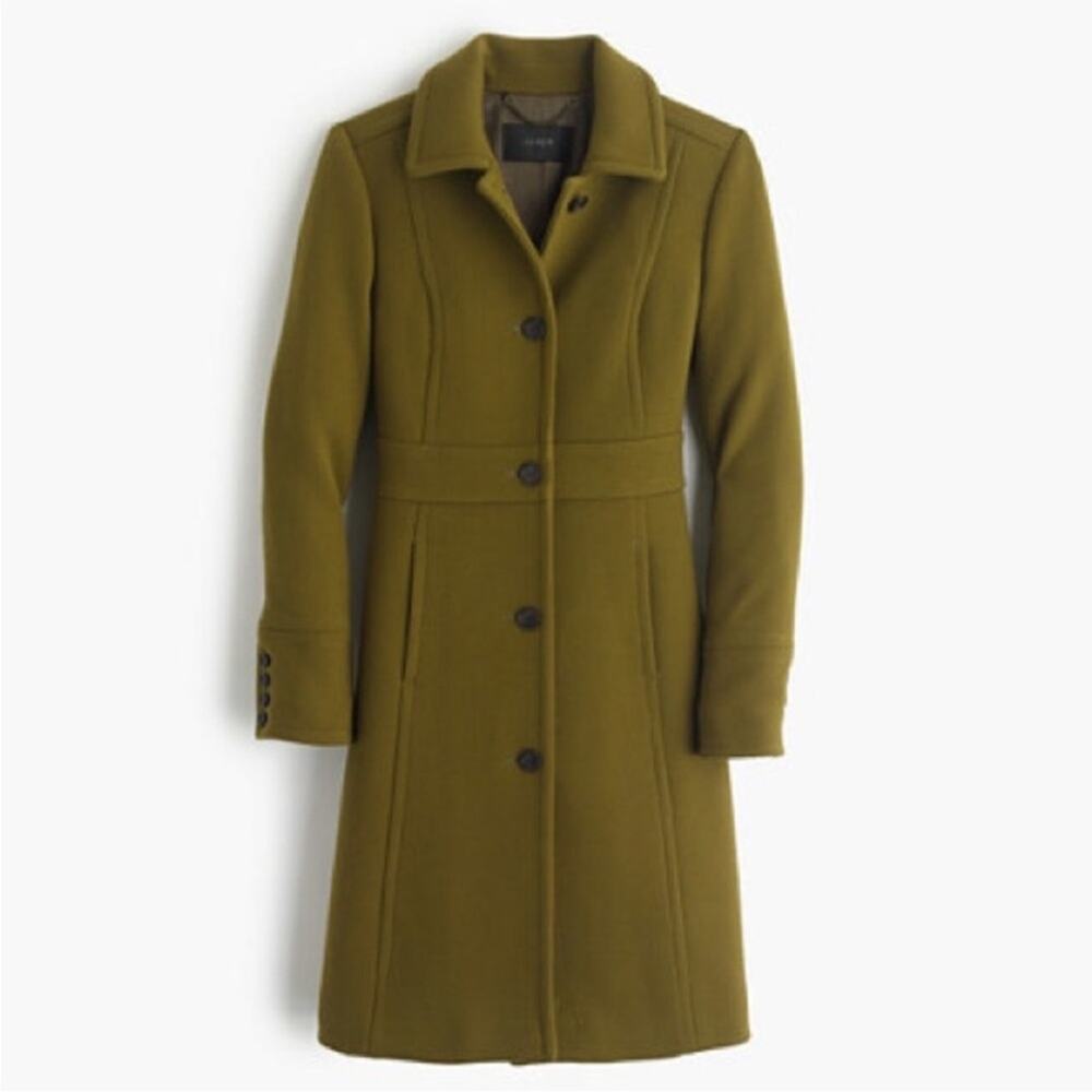 J. Crew Warm Olive Lady Day Green thinsulate Coat 0
